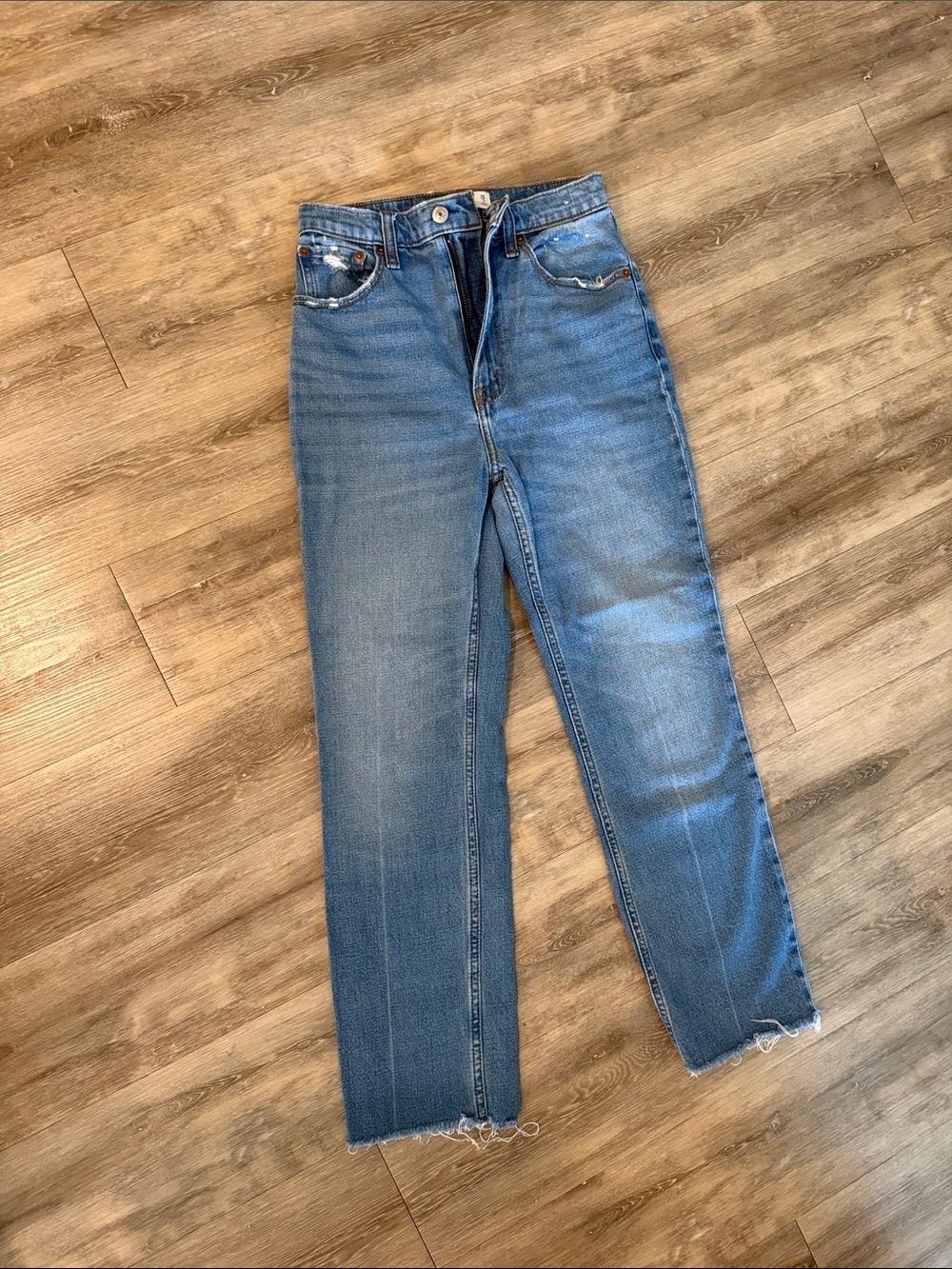 Abercrombie & Fitch Medium Blue Straight Leg Jeans